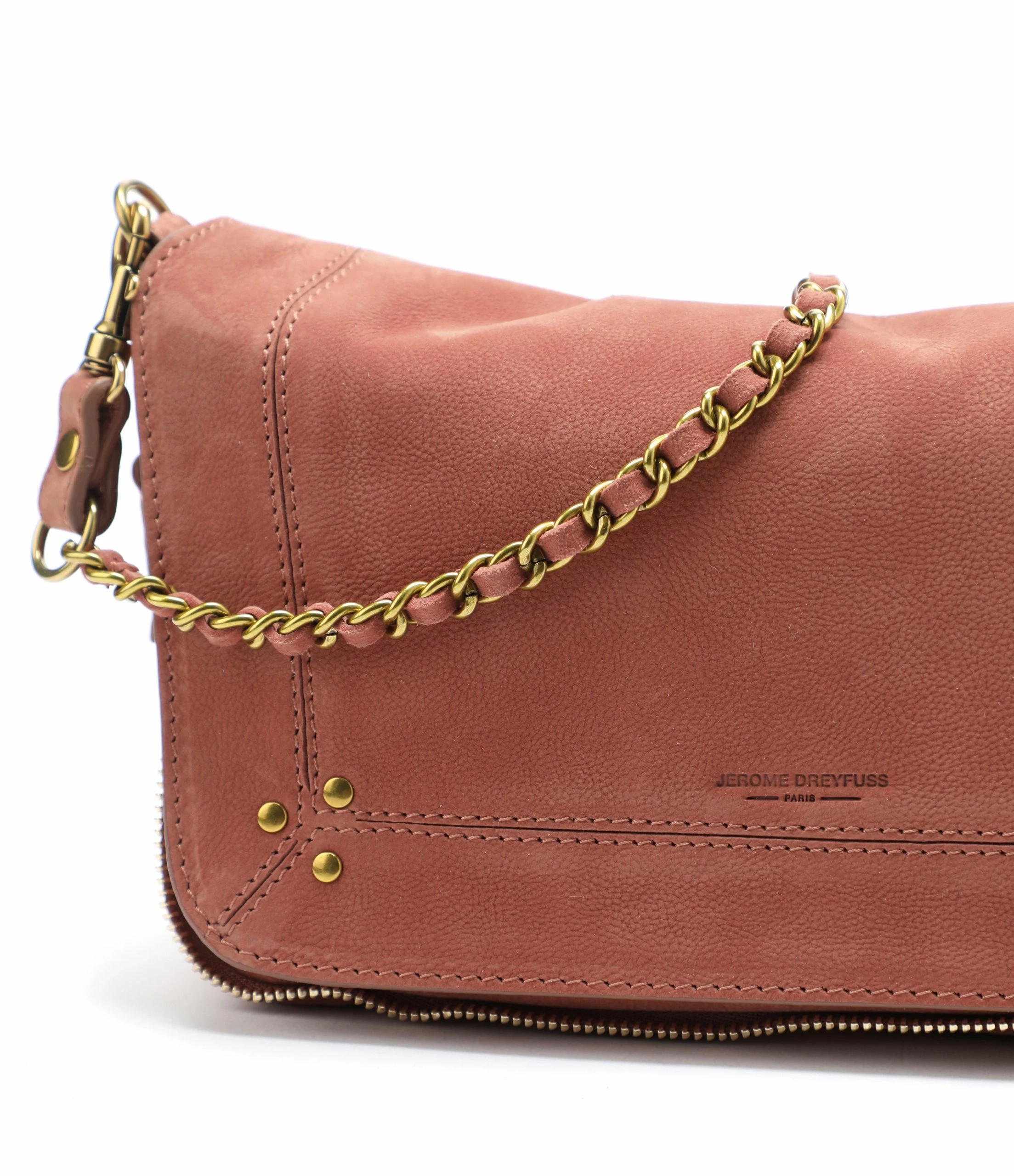 JEROME DREYFUSS Sac Bobi S Cuir Suédé Bois De Rose 6 JEROME DREYFUSS Sac Bobi S Cuir Suédé Bois De Rose – Image 4
