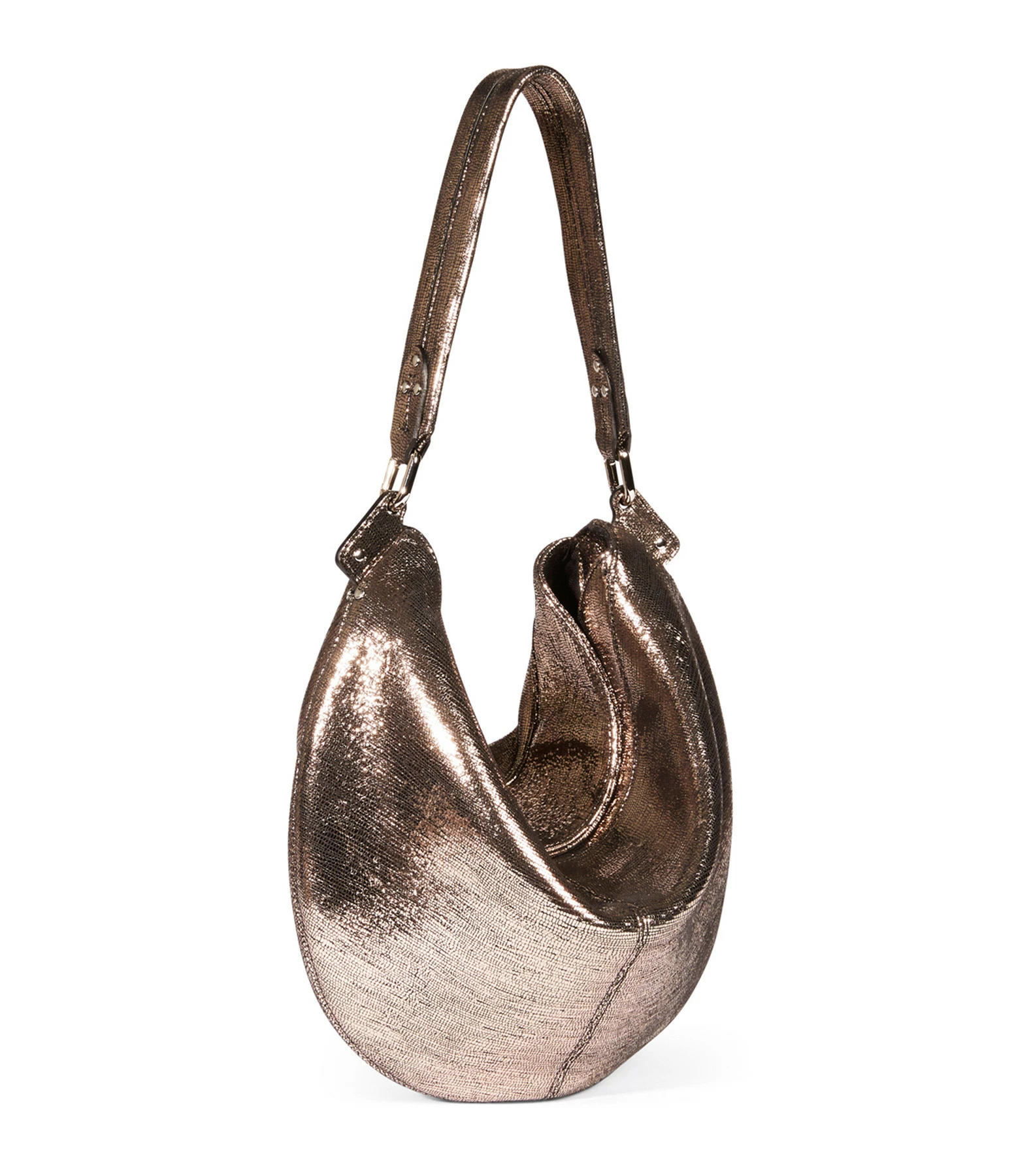JEROME DREYFUSS Sac Paul Lune Cuir Lamé Champa 4 JEROME DREYFUSS Sac Paul Lune Cuir Lamé Champa – Image 2