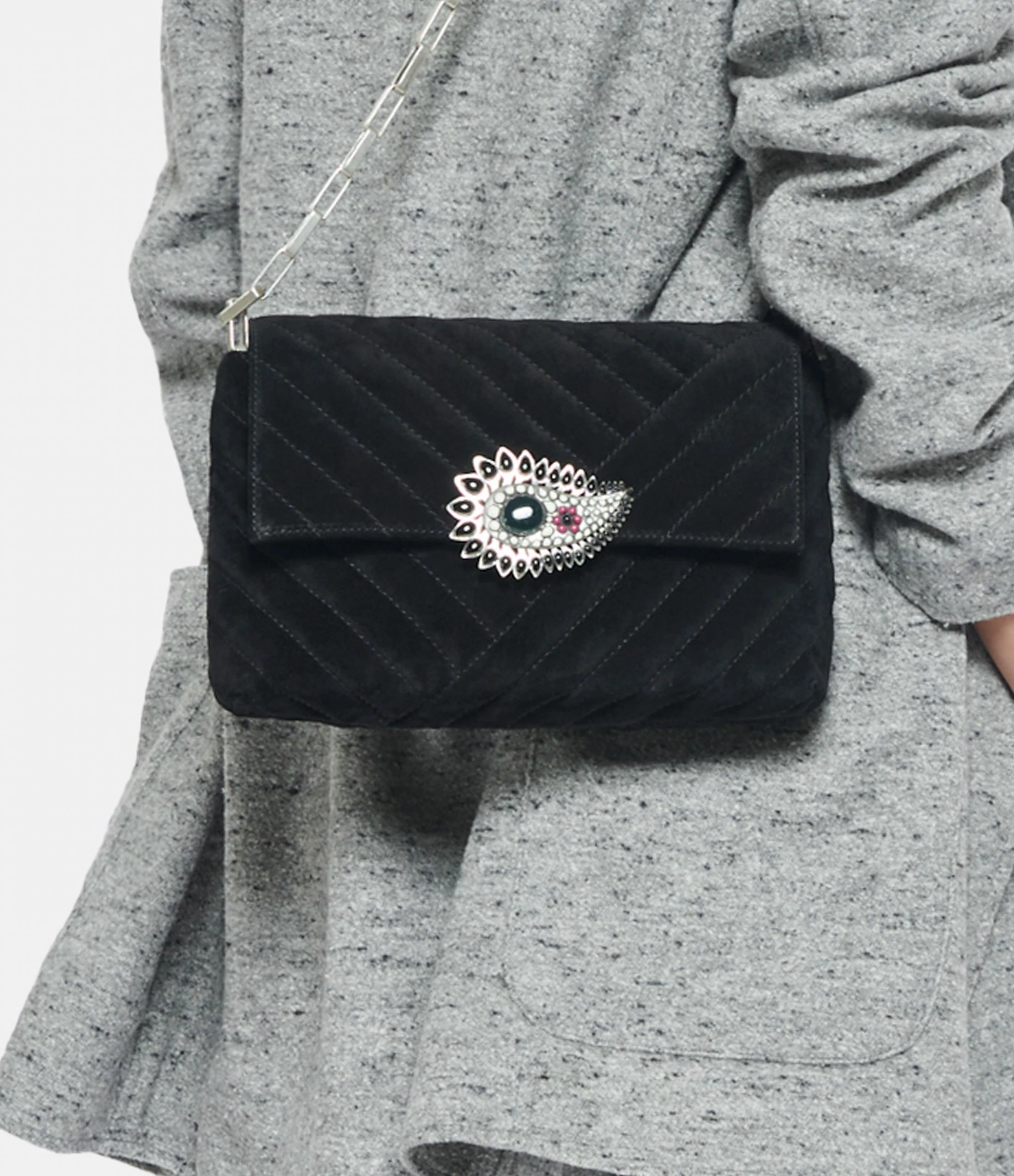 ISABEL MARANT Sac Merine Bandoulière Bijou Cuir Noir 7 ISABEL MARANT Sac Merine Bandoulière Bijou Cuir Noir – Image 5