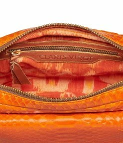 Alternative view of CLARIS VIROT Sac Big Charly Python Orange