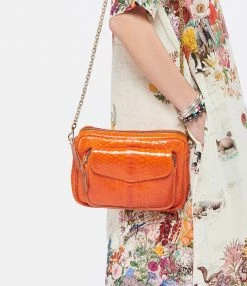 CLARIS VIROT Sac Big Charly Python Orange 8 CLARIS VIROT Sac Big Charly Python Orange -jerome dreyfuss shop unnamed file 2058