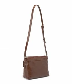 Alternative view of VANESSA BRUNO Sac Crossbody Cuir Craquelé Havane
