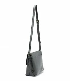 Alternative view of VANESSA BRUNO Sac Crossbody Cuir Craquelé Noir