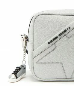 GOLDEN GOOSE Sac Star Cuir Glitter Argenté -jerome dreyfuss shop unnamed file 2079