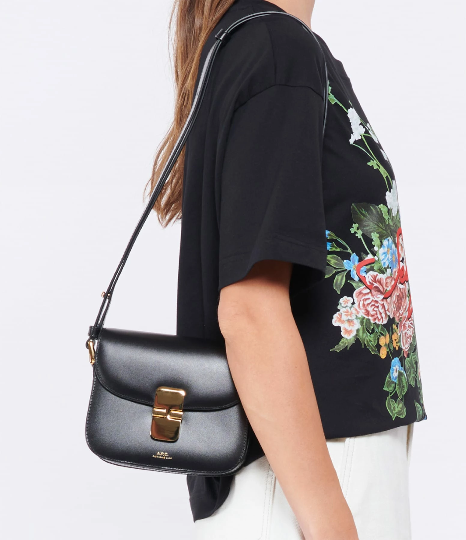 A.P.C. Sac Grace Mini Cuir Lisse Noir 7 A.P.C. Sac Grace Mini Cuir Lisse Noir – Image 5