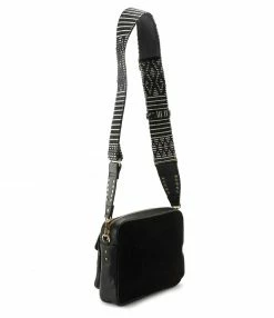 Alternative view of CLARIS VIROT Sac Big Charly Cuir Grainé Suédé Noir Doré