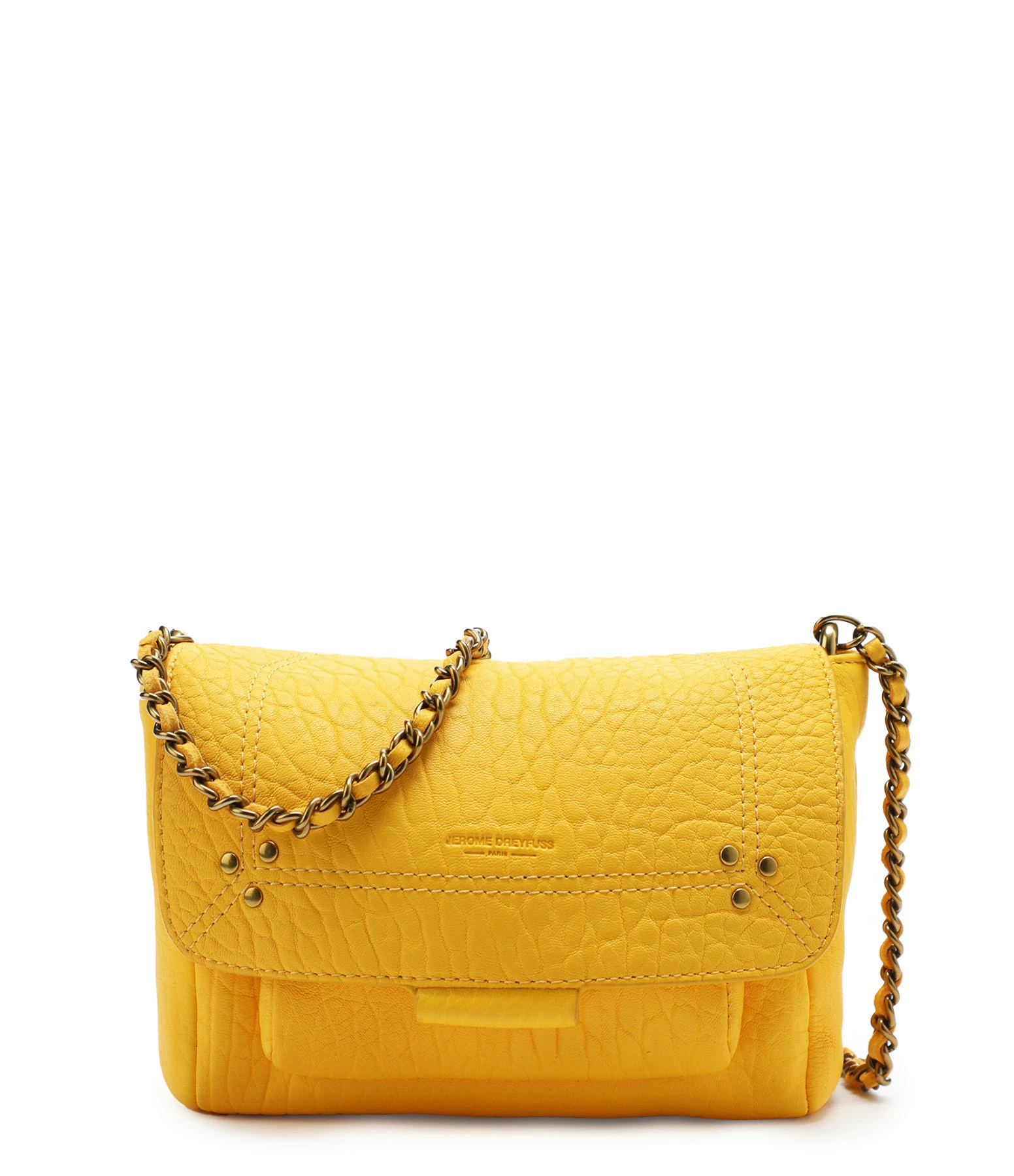JEROME DREYFUSS Sac Lulu S Cuir Bubble Jaune Tournesol 3 JEROME DREYFUSS Sac Lulu S Cuir Bubble Jaune Tournesol