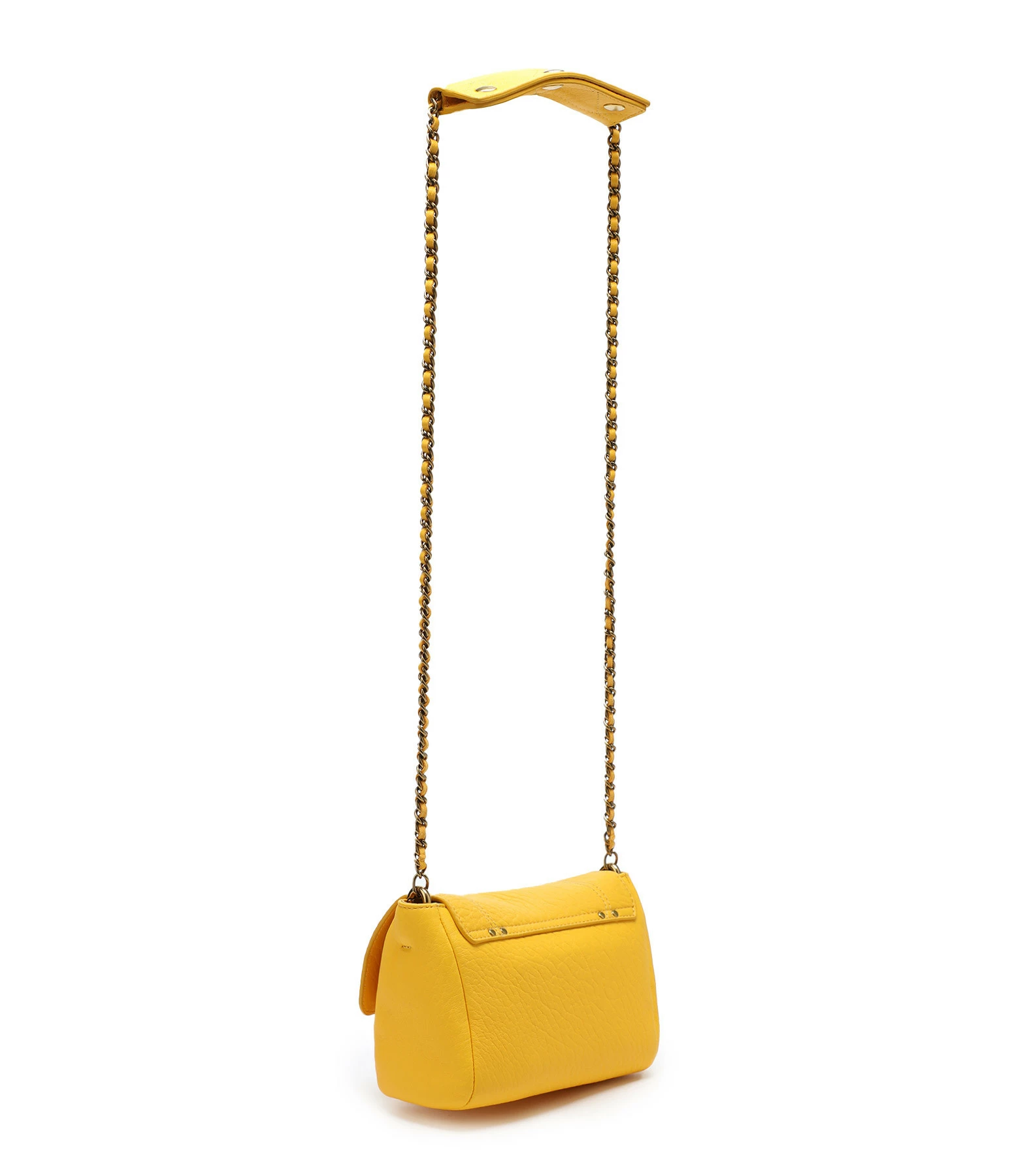 JEROME DREYFUSS Sac Lulu S Cuir Bubble Jaune Tournesol 4 JEROME DREYFUSS Sac Lulu S Cuir Bubble Jaune Tournesol – Image 2