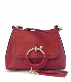 SEE BY CHLOE Sac Joan Mini Double Cuir Ribbon Red