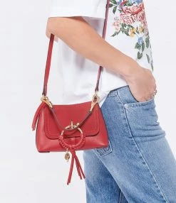 SEE BY CHLOE Sac Joan Mini Double Cuir Ribbon Red -jerome dreyfuss shop unnamed file 2154