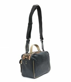 CLARIS VIROT Sac César Cuir Noir Léopard -jerome dreyfuss shop unnamed file 2181
