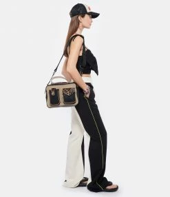CLARIS VIROT Sac César Cuir Noir Léopard -jerome dreyfuss shop unnamed file 2185