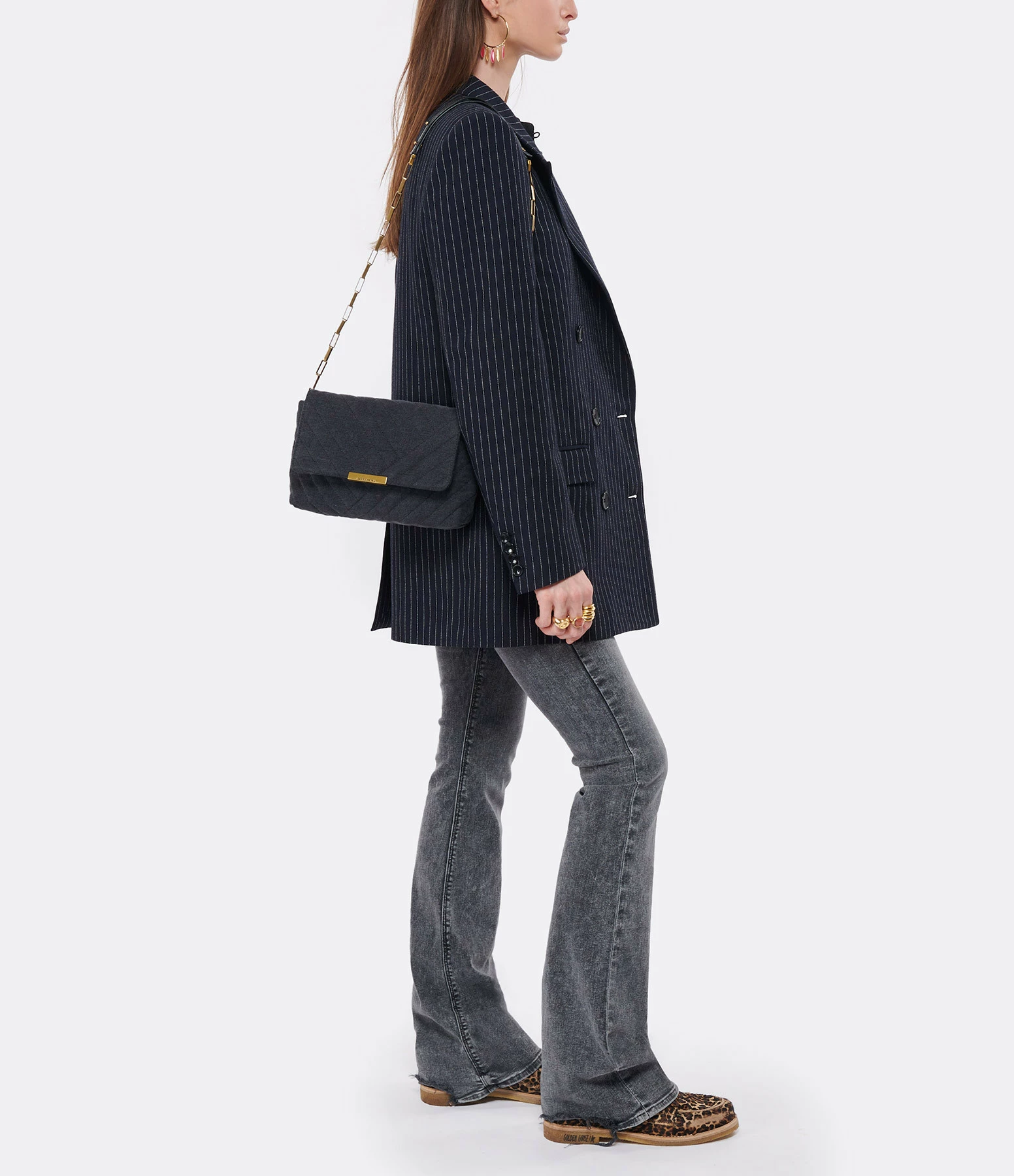 ISABEL MARANT Sac Bandoulière Merine Coton Noir 8 ISABEL MARANT Sac Bandoulière Merine Coton Noir – Image 6
