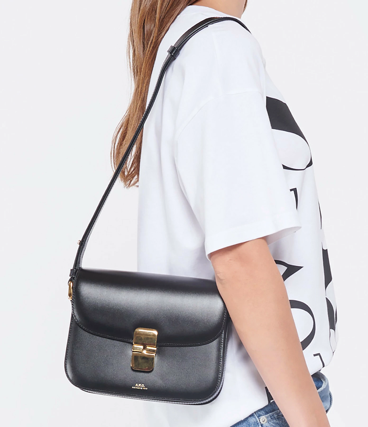 A.P.C. Sac Grace Small Cuir Lisse Noir 7 A.P.C. Sac Grace Small Cuir Lisse Noir – Image 5