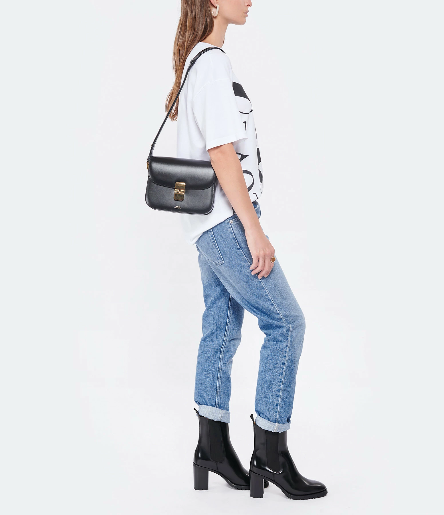 A.P.C. Sac Grace Small Cuir Lisse Noir 8 A.P.C. Sac Grace Small Cuir Lisse Noir – Image 6