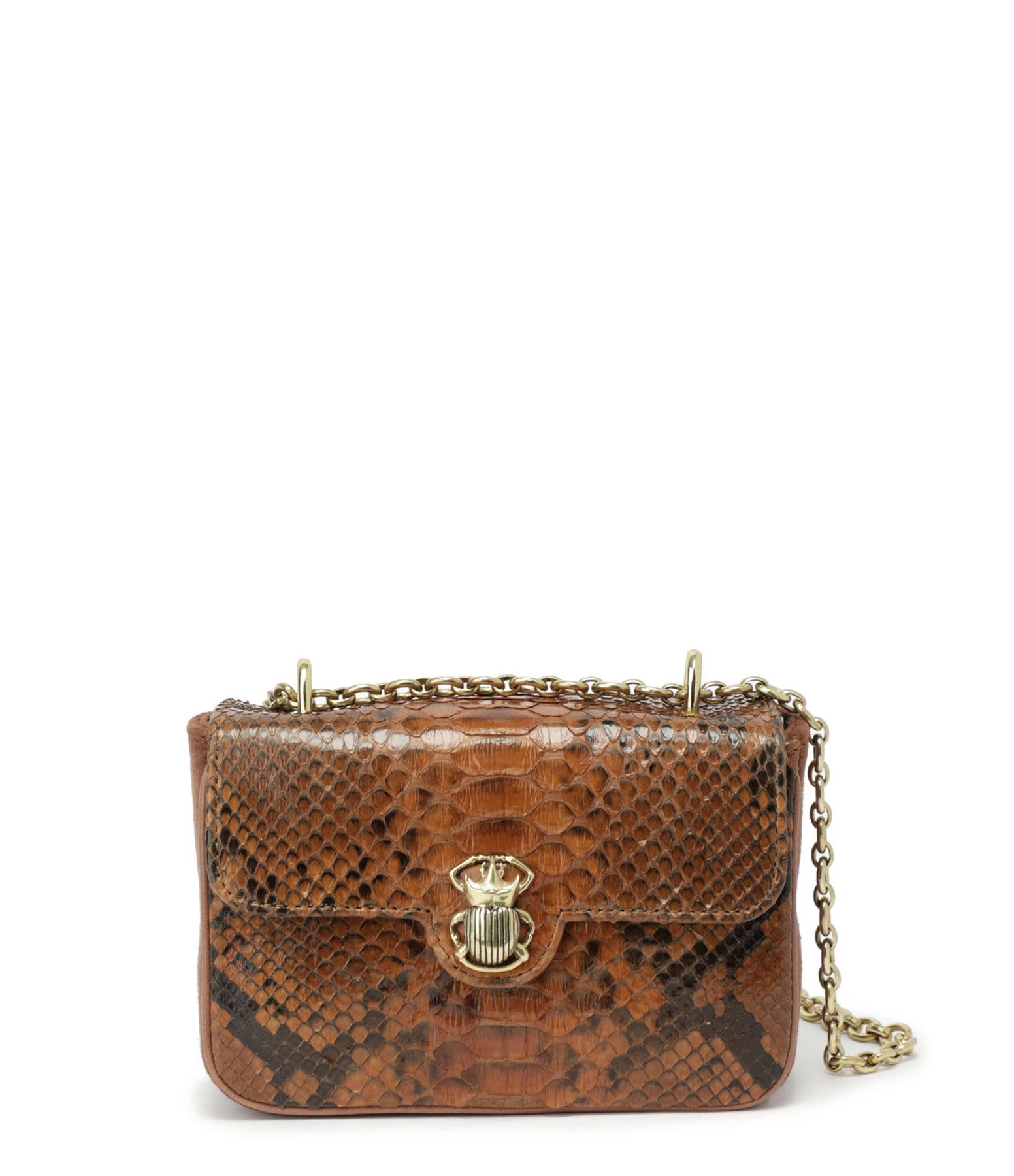 CLARIS VIROT Sac Ava Mini Python Moka 3 CLARIS VIROT Sac Ava Mini Python Moka