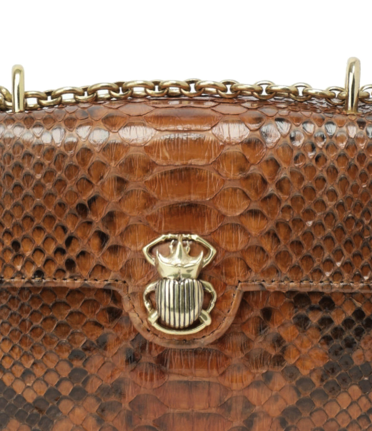 CLARIS VIROT Sac Ava Mini Python Moka 6 CLARIS VIROT Sac Ava Mini Python Moka – Image 4