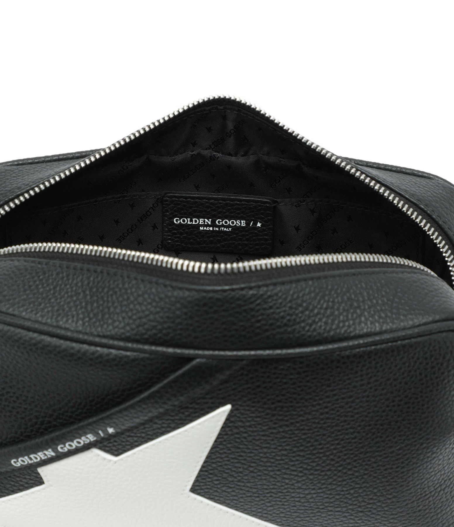 GOLDEN GOOSE Sac Star Cuir Noir Blanc 4 GOLDEN GOOSE Sac Star Cuir Noir Blanc – Image 2