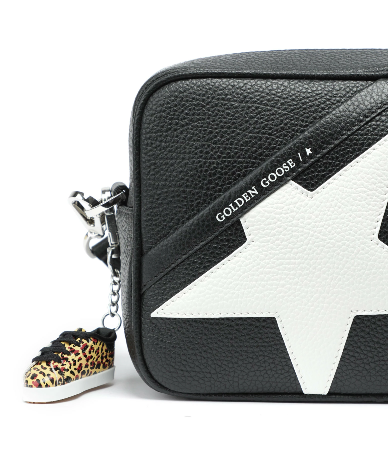 GOLDEN GOOSE Sac Star Cuir Noir Blanc 6 GOLDEN GOOSE Sac Star Cuir Noir Blanc – Image 4