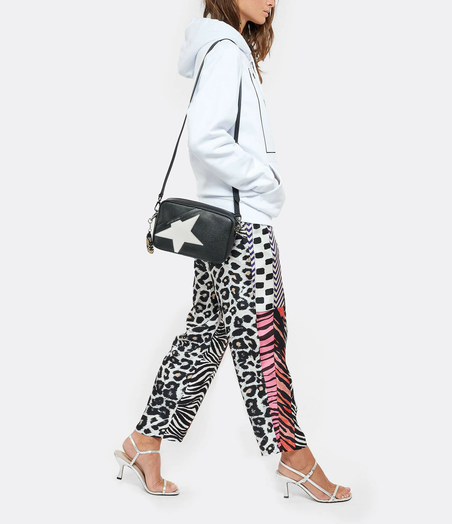 GOLDEN GOOSE Sac Star Cuir Noir Blanc 8 GOLDEN GOOSE Sac Star Cuir Noir Blanc – Image 6