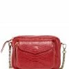 CLARIS VIROT Sac Charly Python Rouge
