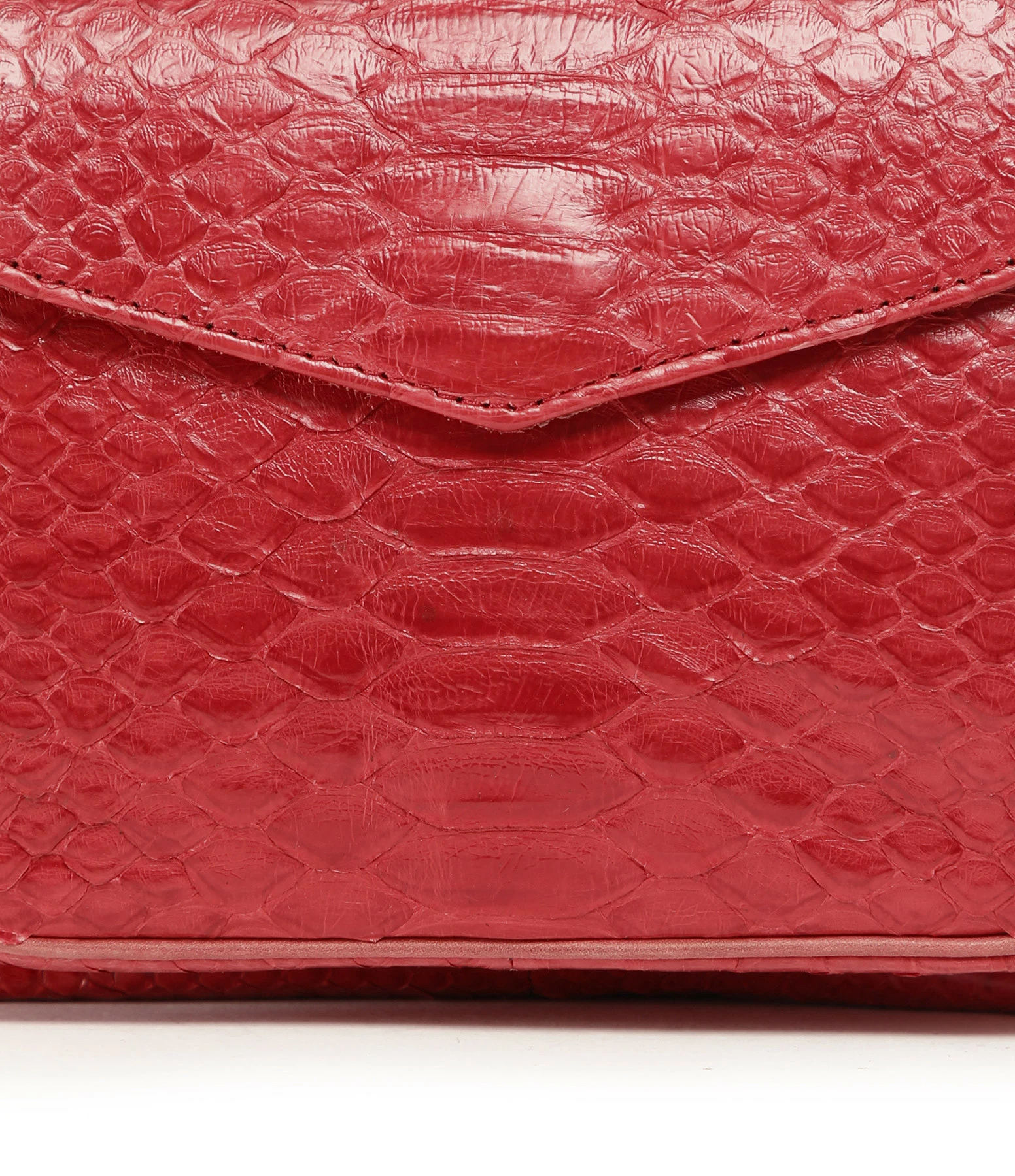 CLARIS VIROT Sac Charly Python Rouge 6 CLARIS VIROT Sac Charly Python Rouge – Image 4