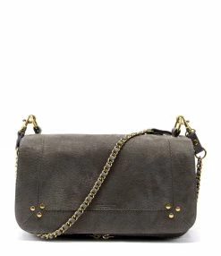 JEROME DREYFUSS Sac Bobi Cuir Suédé Croco Éléphant