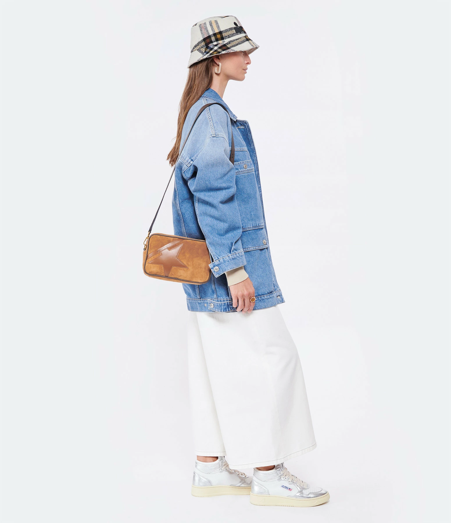 GOLDEN GOOSE Sac Star Cuir Suédé Tabac 8 GOLDEN GOOSE Sac Star Cuir Suédé Tabac – Image 6