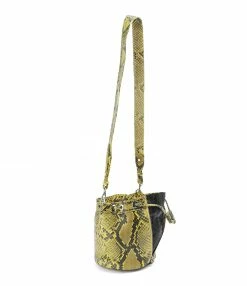 Alternative view of SISTA PARIS Sac Amber Python Jaune Phoenix Noir