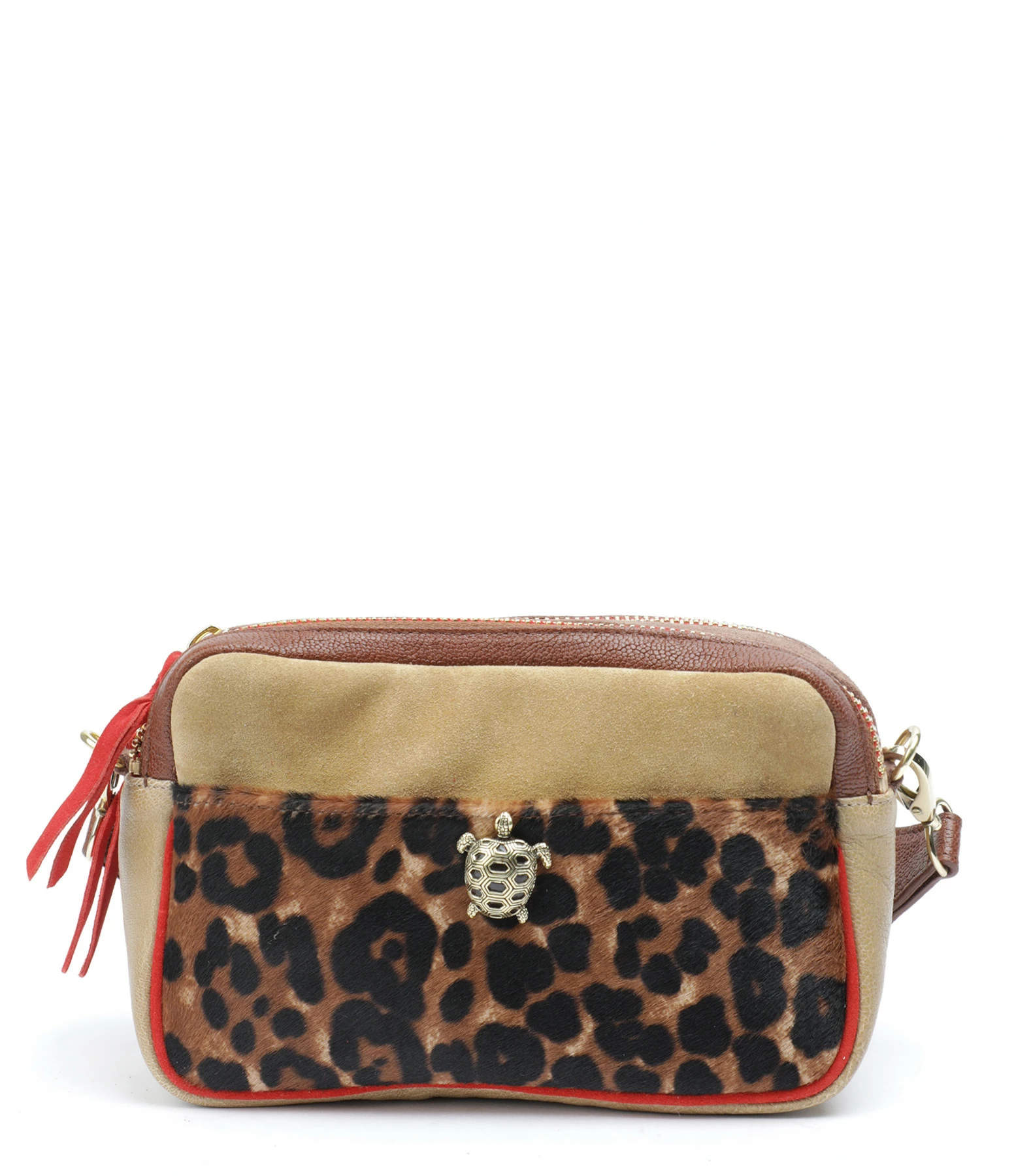 CLARIS VIROT Sac Lily Cuir Léopard Sable 3 CLARIS VIROT Sac Lily Cuir Léopard Sable