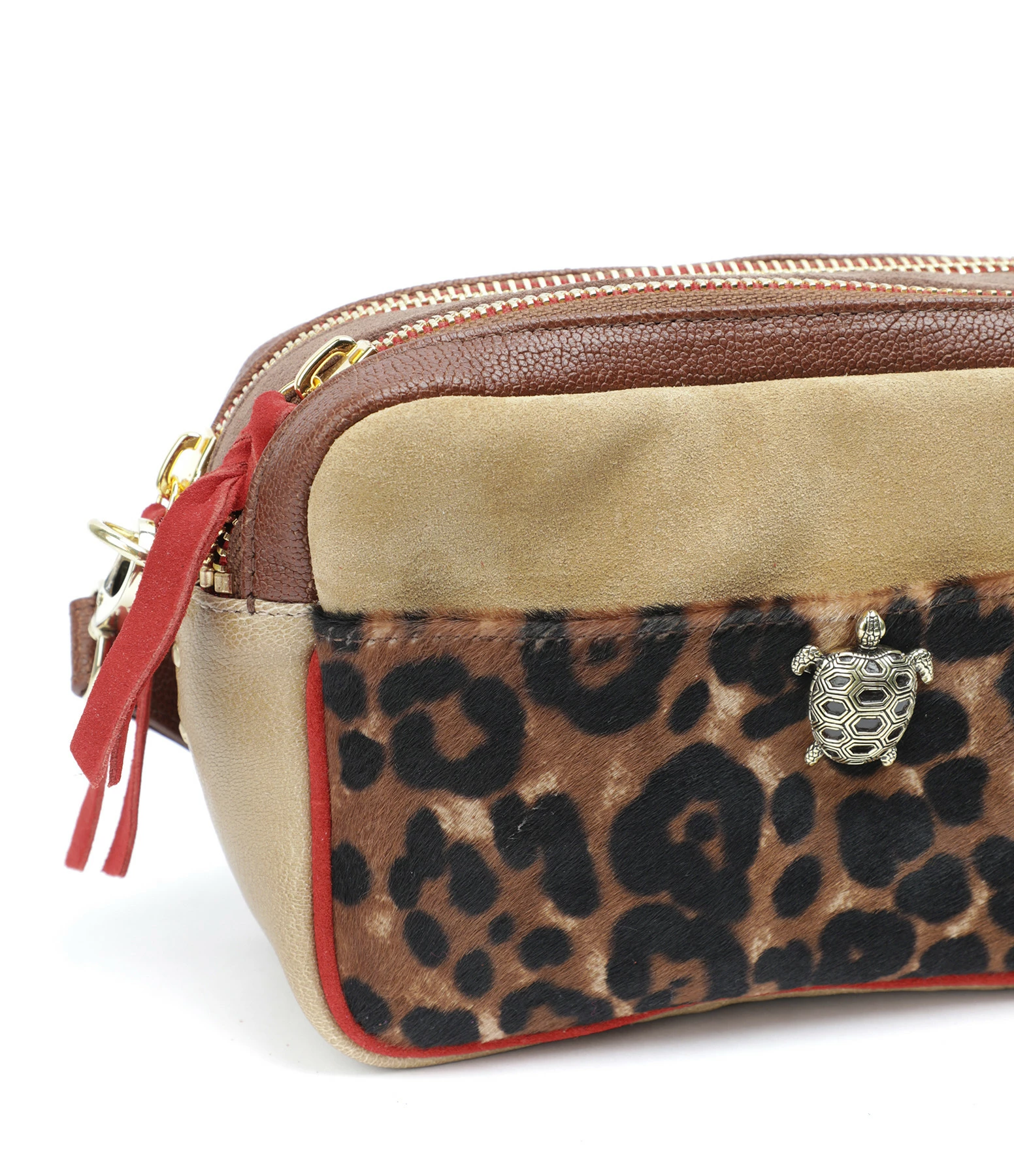 CLARIS VIROT Sac Lily Cuir Léopard Sable 6 CLARIS VIROT Sac Lily Cuir Léopard Sable – Image 4
