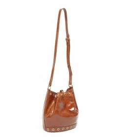 Alternative view of VANESSA BRUNO Sac Zippy Bourse Cuir Craquelé Havane