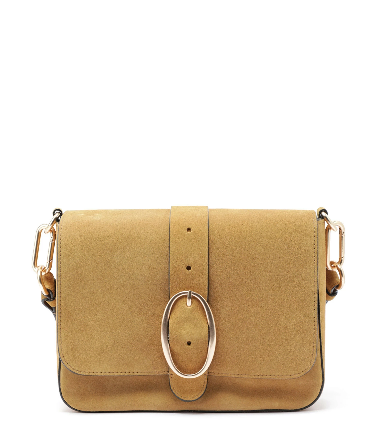 VANESSA BRUNO Sac Iris PM Cuir Suédé Miel 3 VANESSA BRUNO Sac Iris PM Cuir Suédé Miel