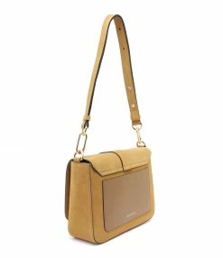 Alternative view of VANESSA BRUNO Sac Iris PM Cuir Suédé Miel