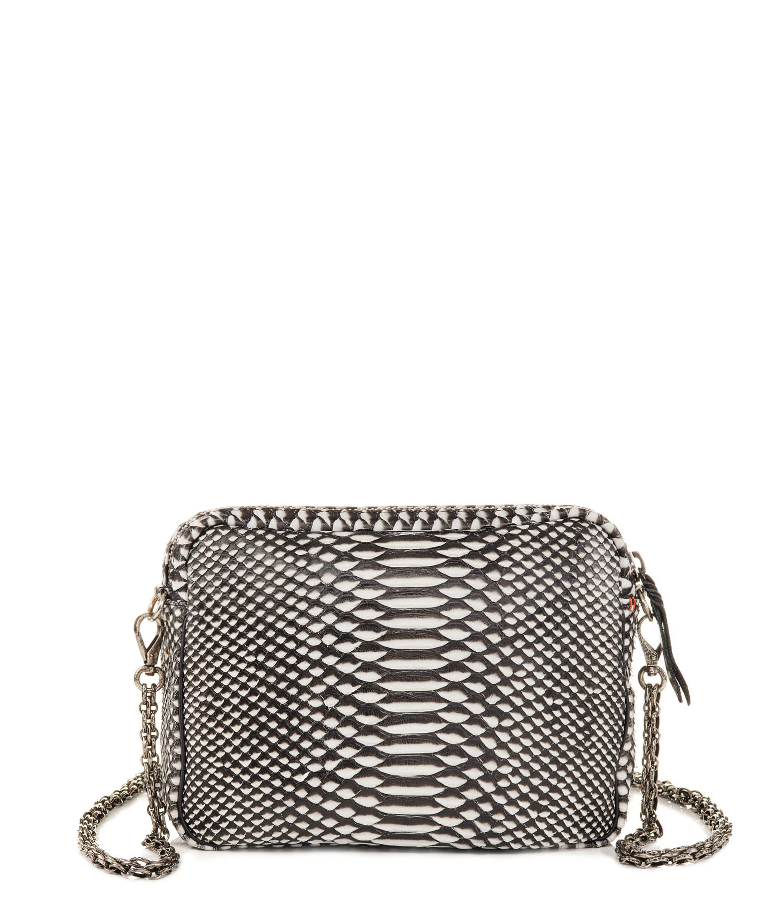 CLARIS VIROT Sac Big Charly Python, Suédé Noir Blanc 5 CLARIS VIROT Sac Big Charly Python, Suédé Noir Blanc – Image 3