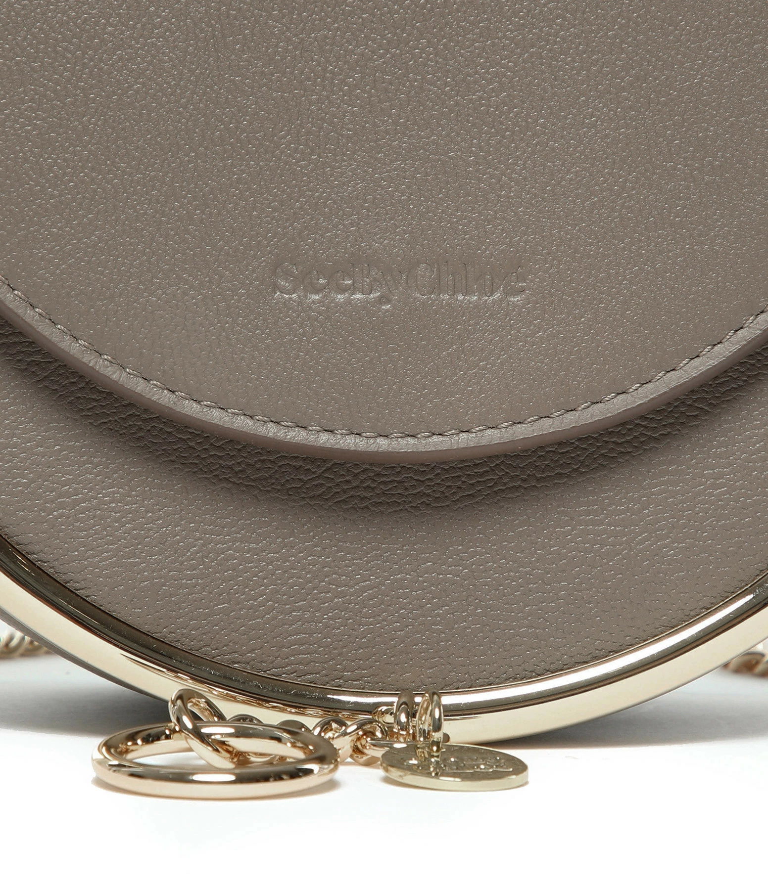 SEE BY CHLOE Sac Mara Cuir Lisse Motty Grey 6 SEE BY CHLOE Sac Mara Cuir Lisse Motty Grey – Image 4