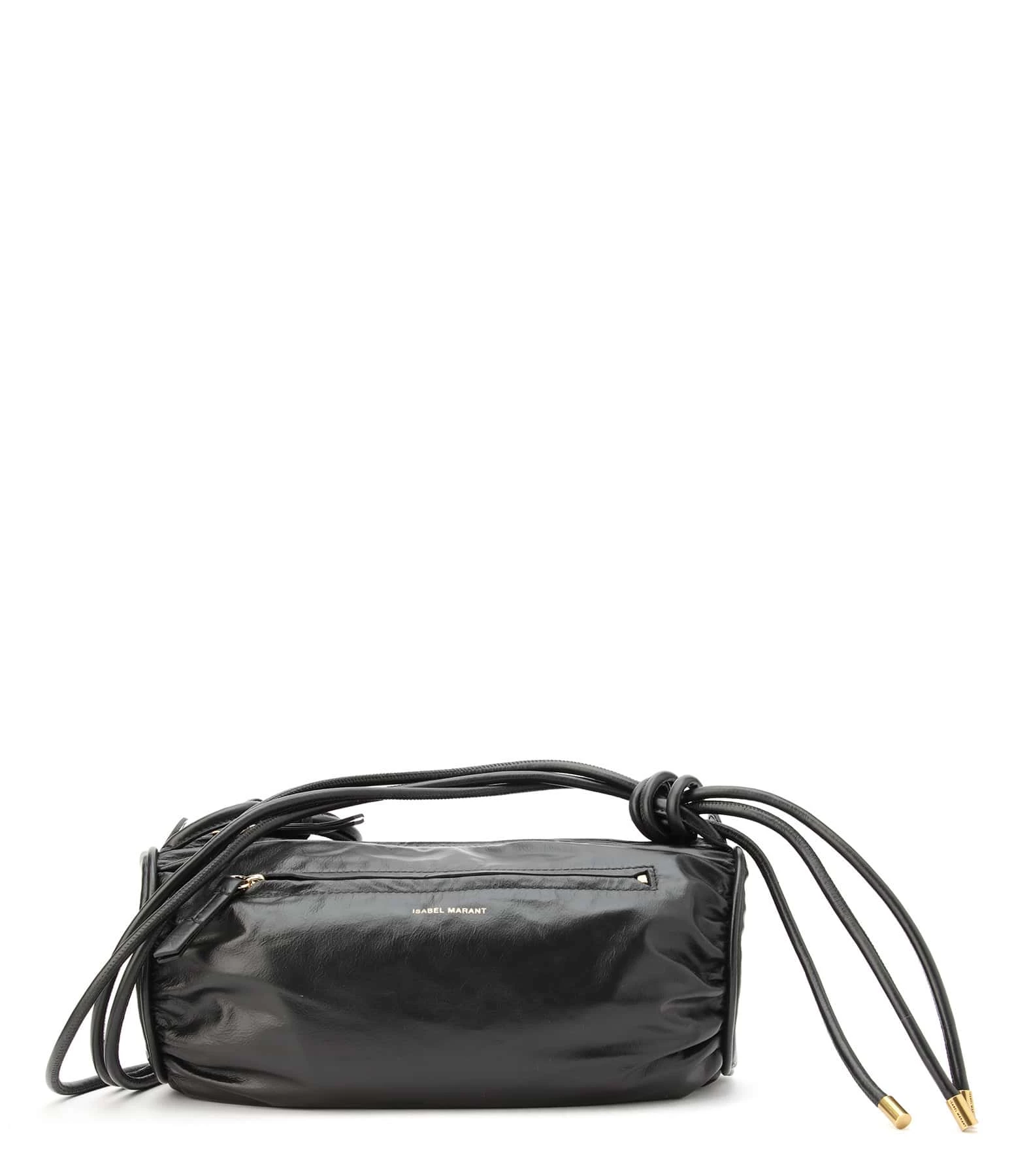 ISABEL MARANT Sac Shelby Cuir Froissé Noir Doré 3 ISABEL MARANT Sac Shelby Cuir Froissé Noir Doré