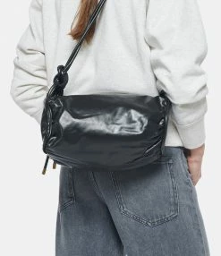 ISABEL MARANT Sac Shelby Cuir Froissé Noir Doré 12 ISABEL MARANT Sac Shelby Cuir Froissé Noir Doré -jerome dreyfuss shop unnamed file 2321