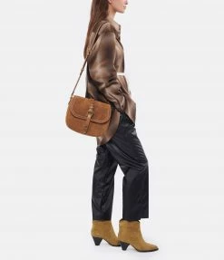 GOLDEN GOOSE Sac à Main Rodeo Cuir Suédé Camel -jerome dreyfuss shop unnamed file 2353