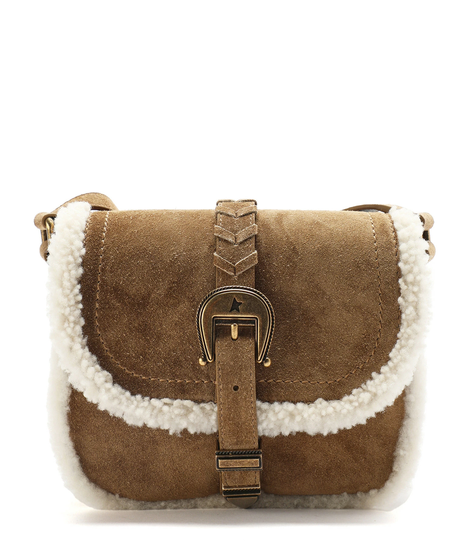 GOLDEN GOOSE Sac à Main Rodeo Cuir Suédé Marron 3 GOLDEN GOOSE Sac à Main Rodeo Cuir Suédé Marron