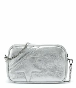GOLDEN GOOSE Sac Mini Star Cuir Argenté