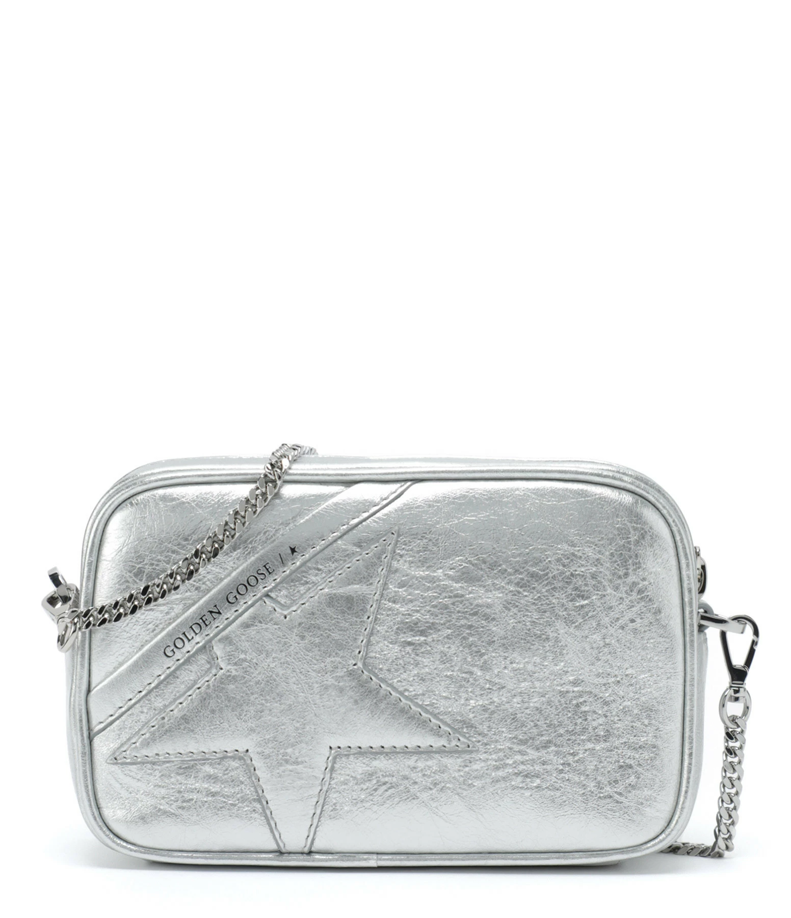 GOLDEN GOOSE Sac Mini Star Cuir Argenté 3 GOLDEN GOOSE Sac Mini Star Cuir Argenté