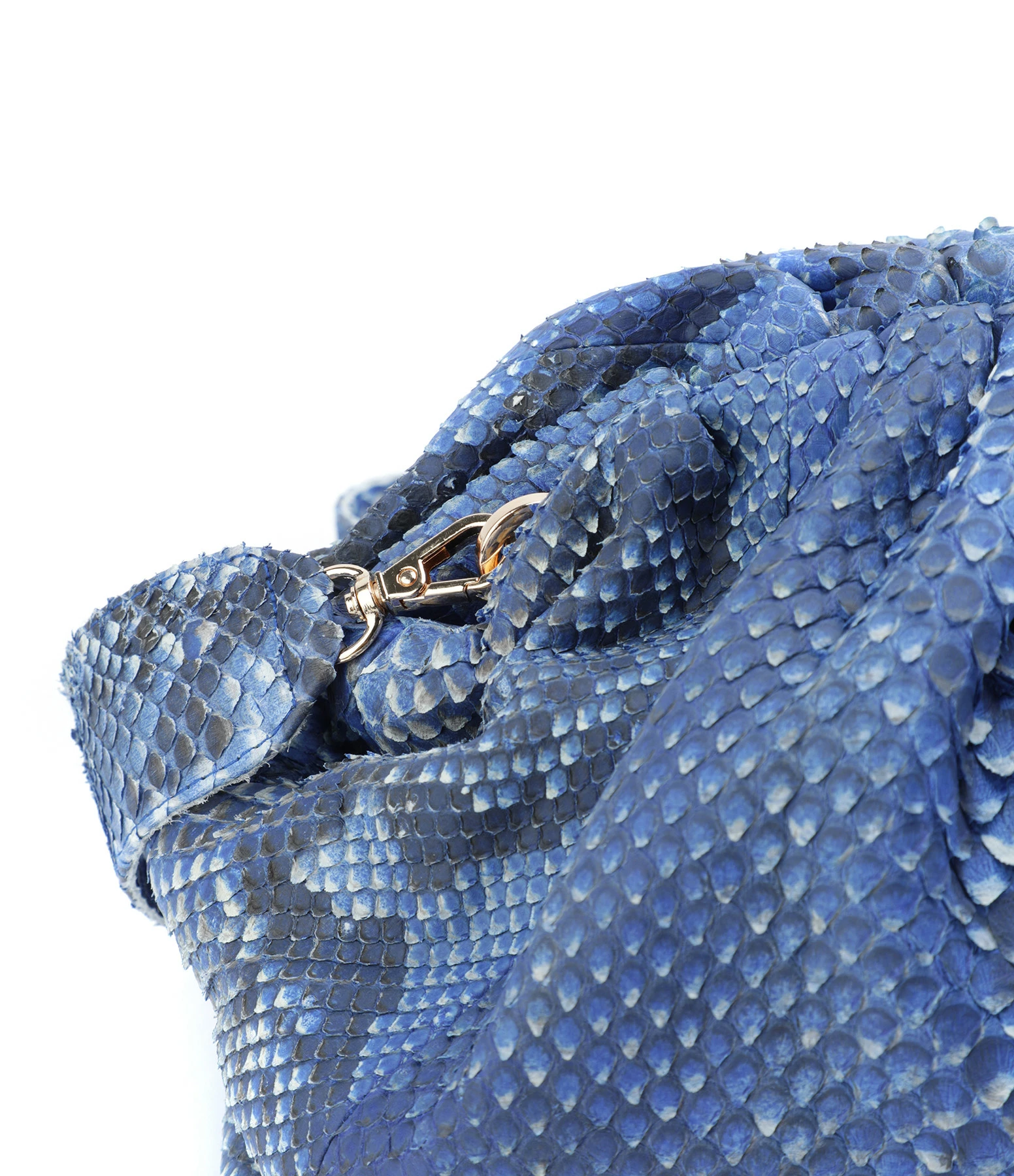 SISTA PARIS Sac Big Uniq Cuir Souple Python Bleu Jean 6 SISTA PARIS Sac Big Uniq Cuir Souple Python Bleu Jean – Image 4