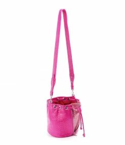 Alternative view of SISTA PARIS Sac Amber Python Rose Électrique