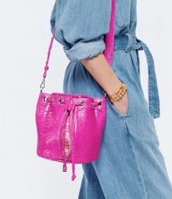 SISTA PARIS Sac Amber Python Rose Électrique -jerome dreyfuss shop unnamed file 2394