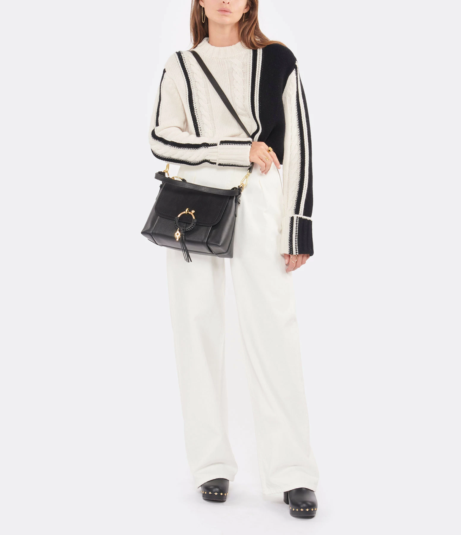 SEE BY CHLOE Sac Joan PM Cuir Grainé Noir 6 SEE BY CHLOE Sac Joan PM Cuir Grainé Noir – Image 4