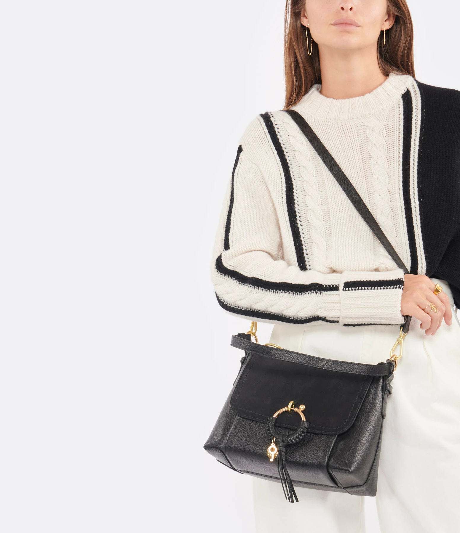 SEE BY CHLOE Sac Joan PM Cuir Grainé Noir 7 SEE BY CHLOE Sac Joan PM Cuir Grainé Noir – Image 5