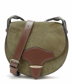 ISABEL MARANT Sac Botsy Cuir Suédé Kaki