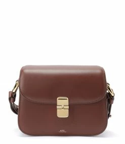 A.P.C. Sac Grace Small Cuir Lisse Noisette