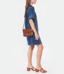 A.P.C. Sac Grace Small Cuir Lisse Noisette -jerome dreyfuss shop unnamed file 2422